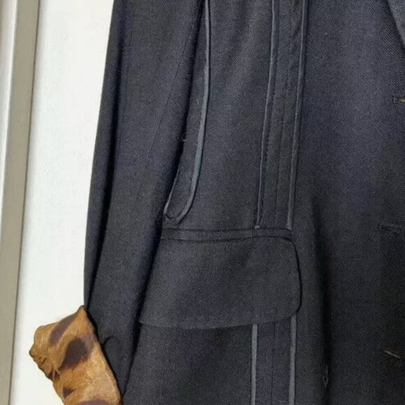 VTG Dolce & Gabbana Woman’s Blazer Jacket Black W/ Leopard Print Lining US SM - Picture 4 of 6